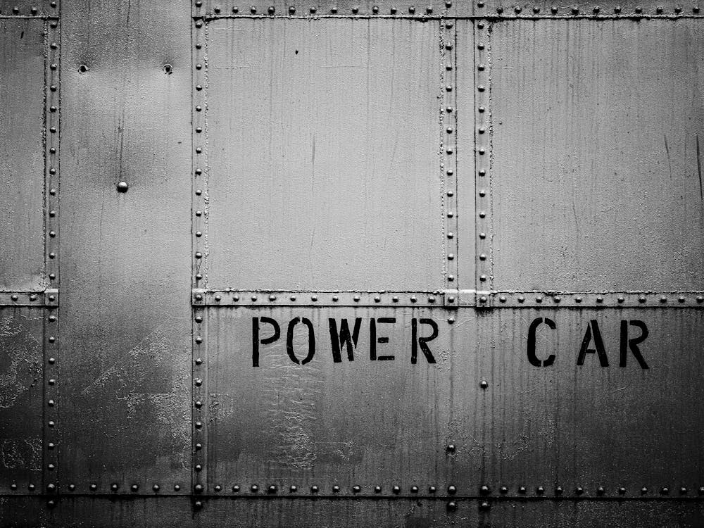 power car Black & White