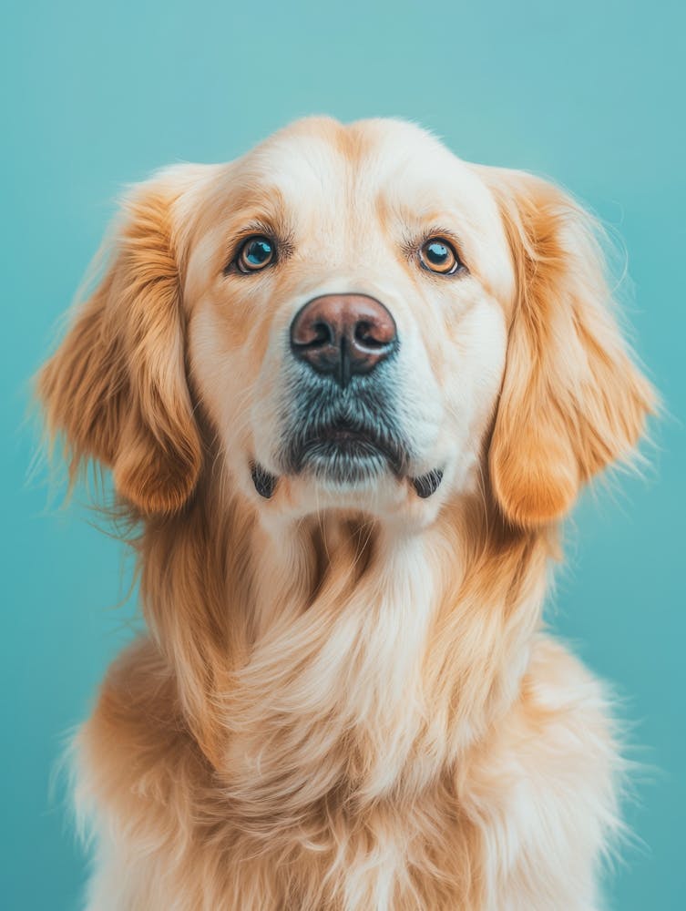 Golden Retriever Dog Portrait.Generated AI.