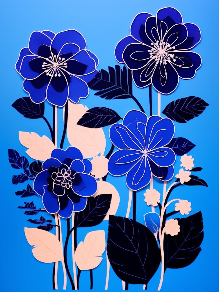 Blue Flower Illustration Hydrangea 8