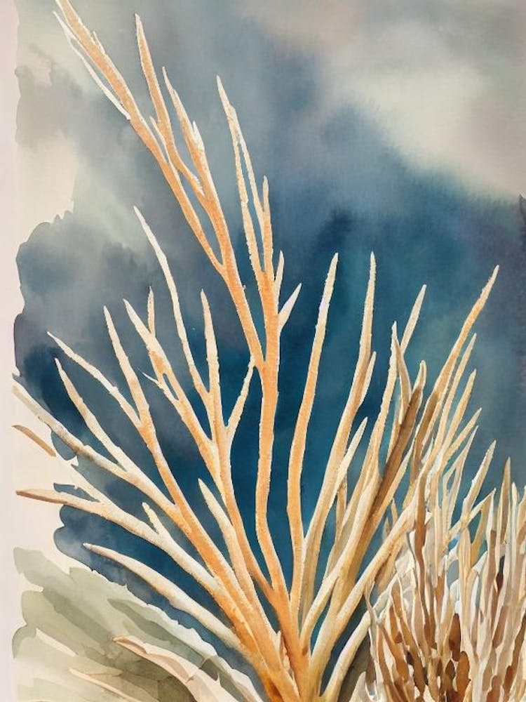 Acropora Selago Vintage Graphic Watercolour