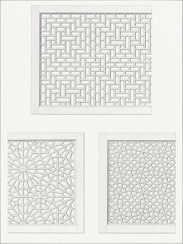 Arabic Art Pattern, Emile Prisses D’Avennes, La Decoration Arabe, Digitally Enhanced Lithograph From Own4