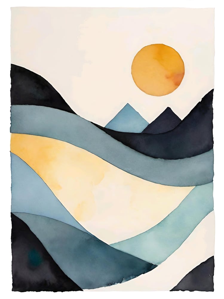 Sunset In The Mountains