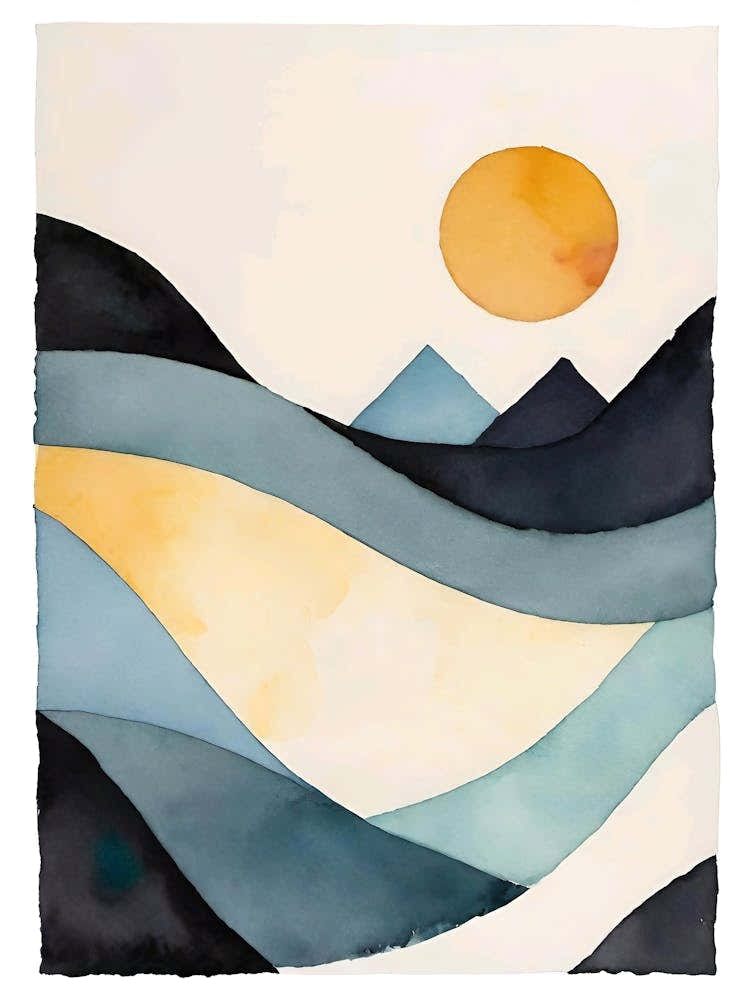 Sunset In The Mountains