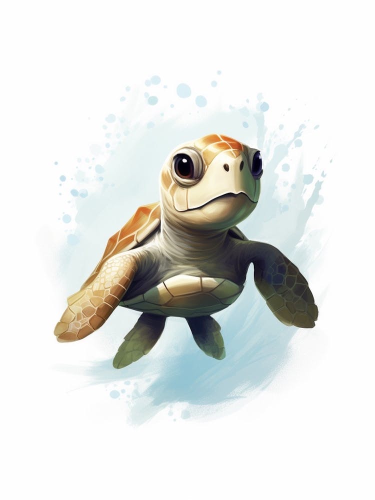 Cute Animated Sea Turtle 2