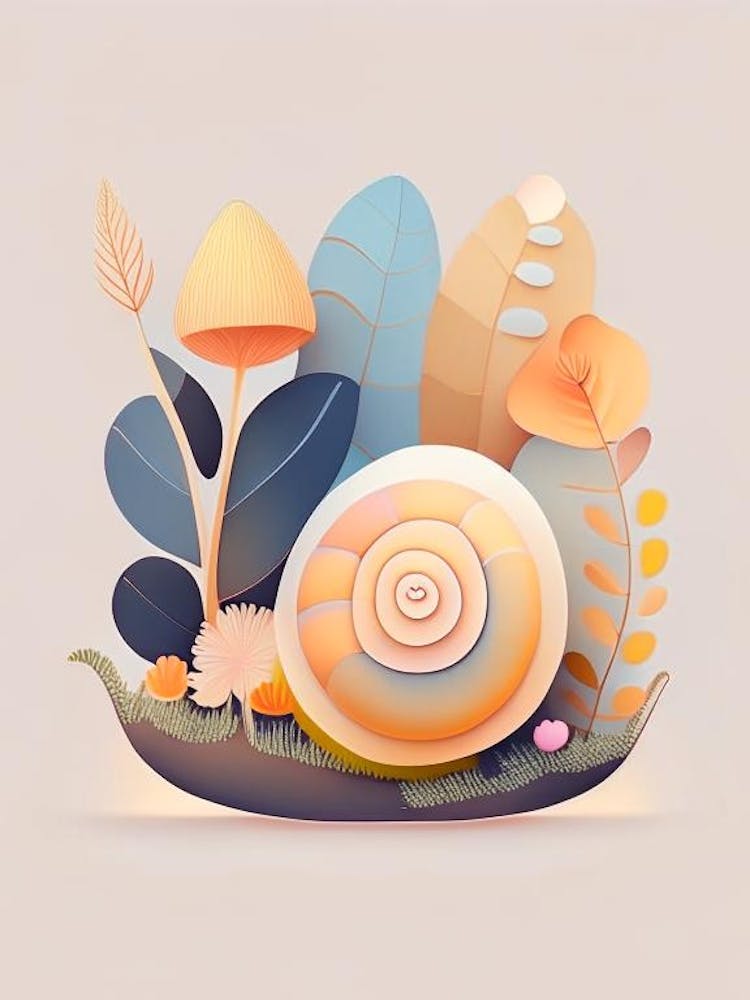 Garden Snail 1 Illustration