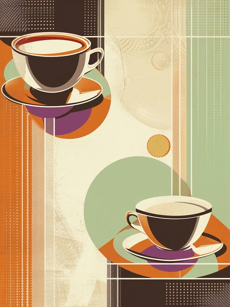 Art Deco Pastel Coffee