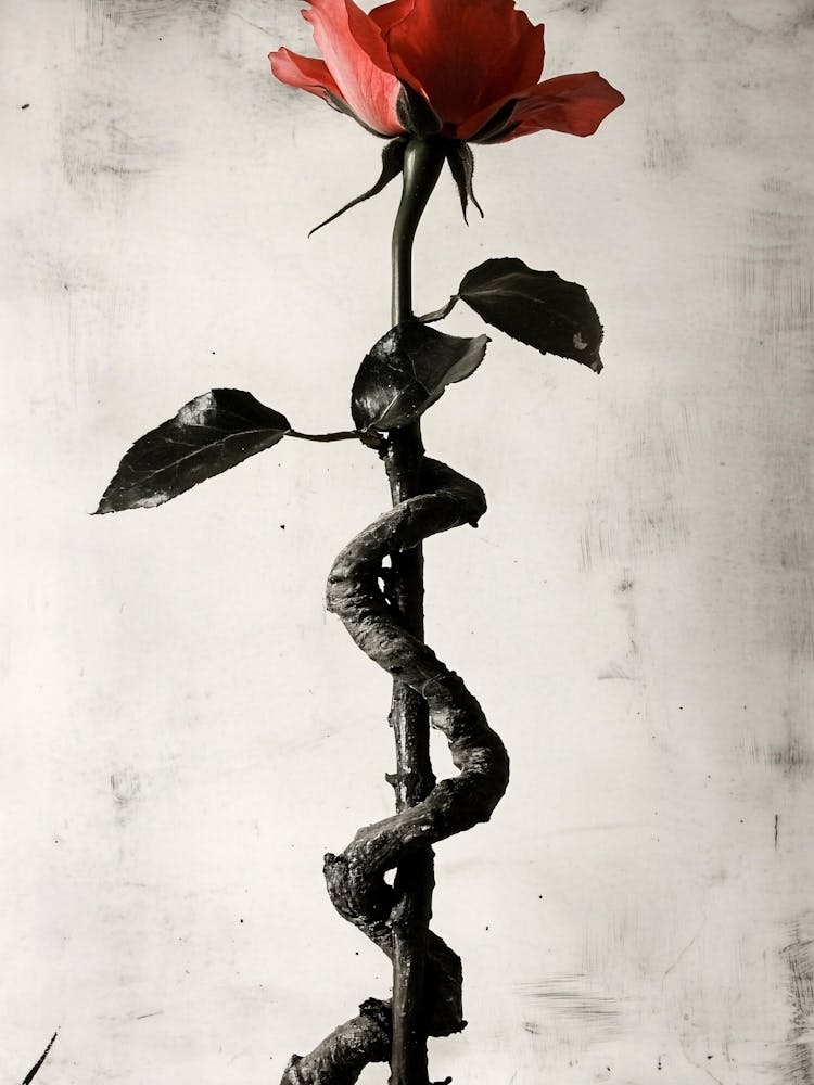 Rose in einer Spirale