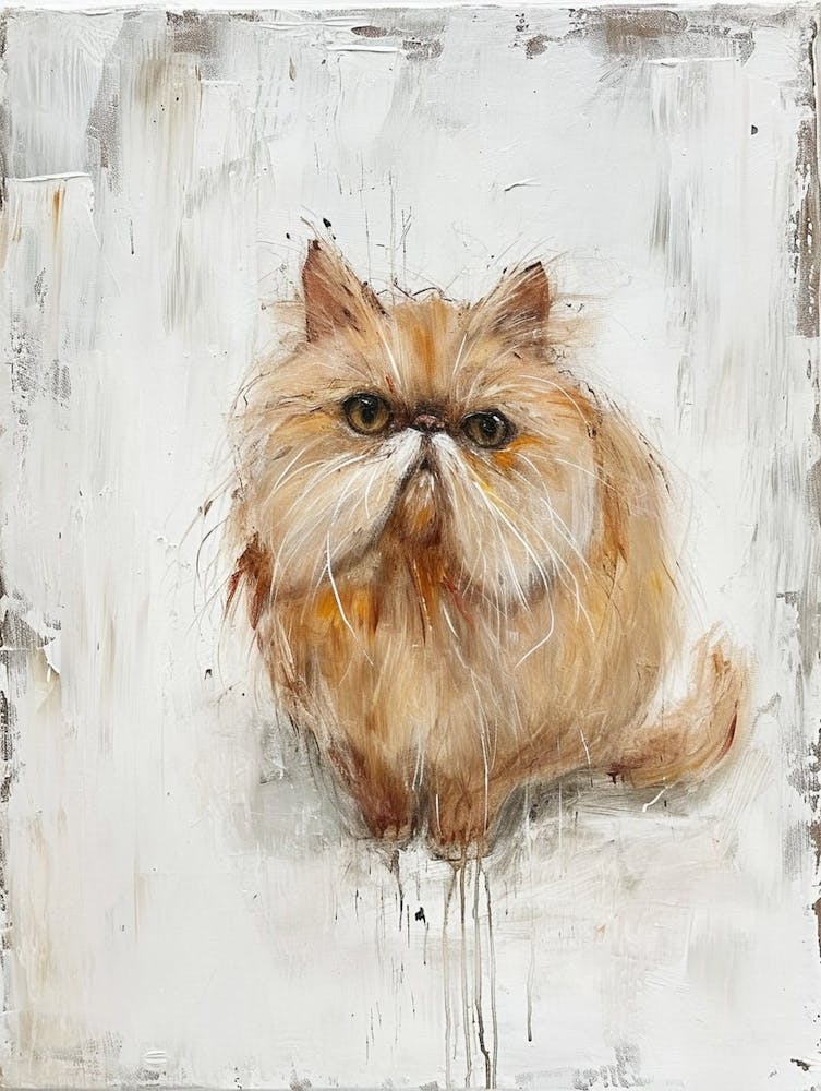 Persian Cat Painting 1