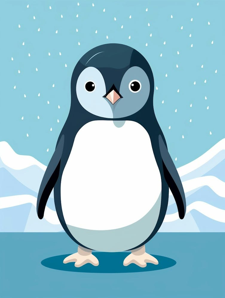 Baby Animal Illustration  Penguin 1