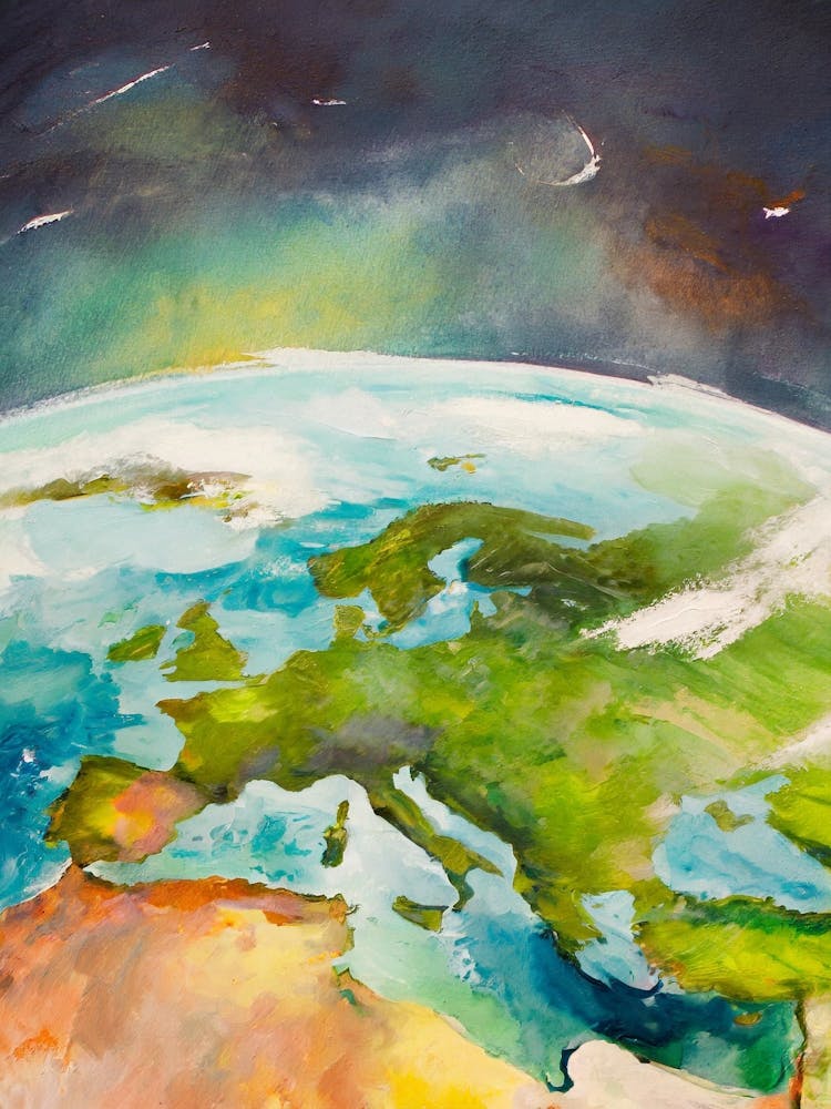 Distant View Of Earth As Seen From Space