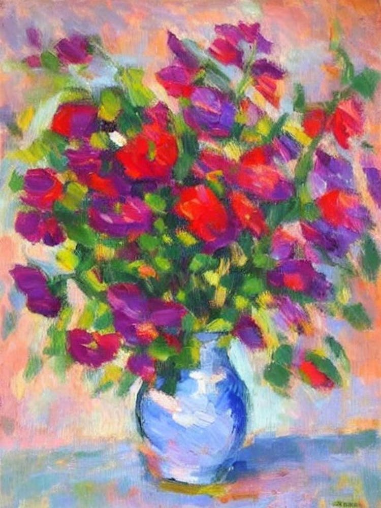 Sweet Pea Artwork Name Flower