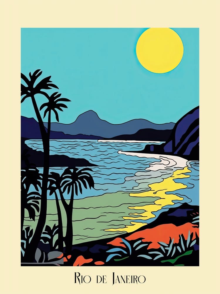 Poster Of Minimal Design Style Of Rio De Janeiro, Brazil 4