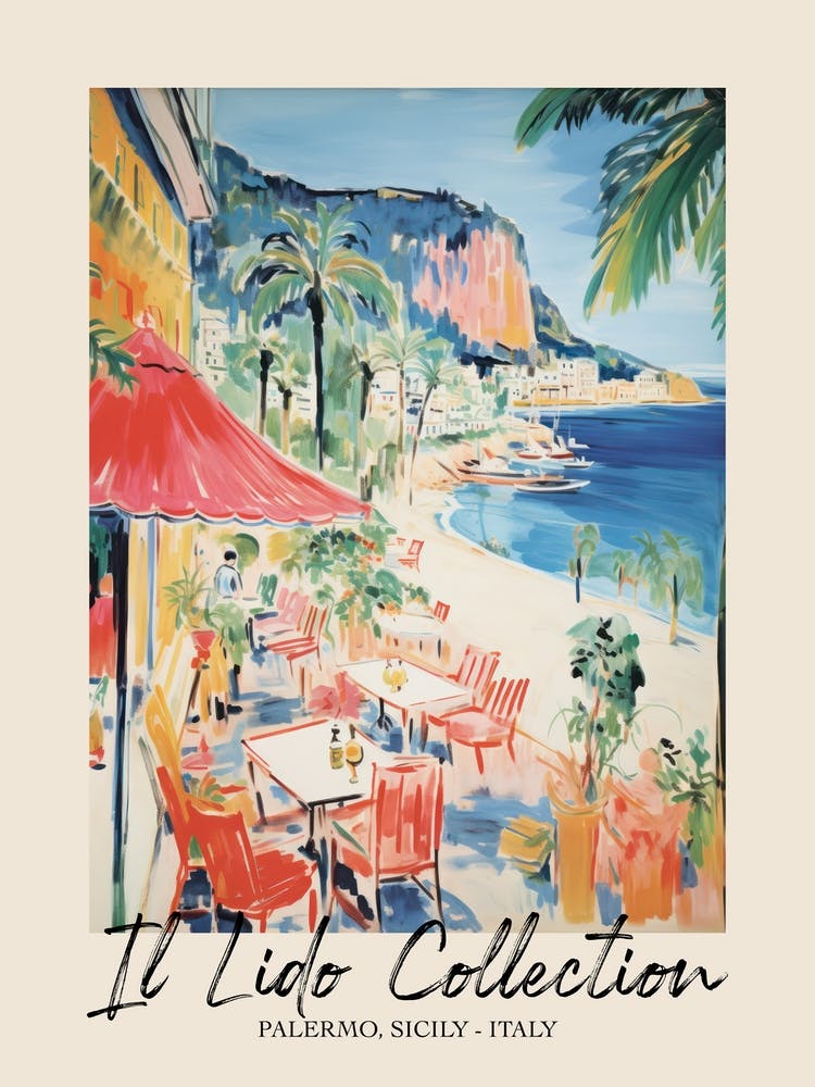 Palermo, Sicily   Italy Il Lido Collection Beach Club Poster 2