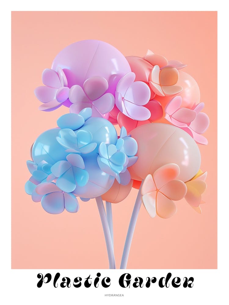 Dreamy Inflatable Flowers Poster Hydrangea 3