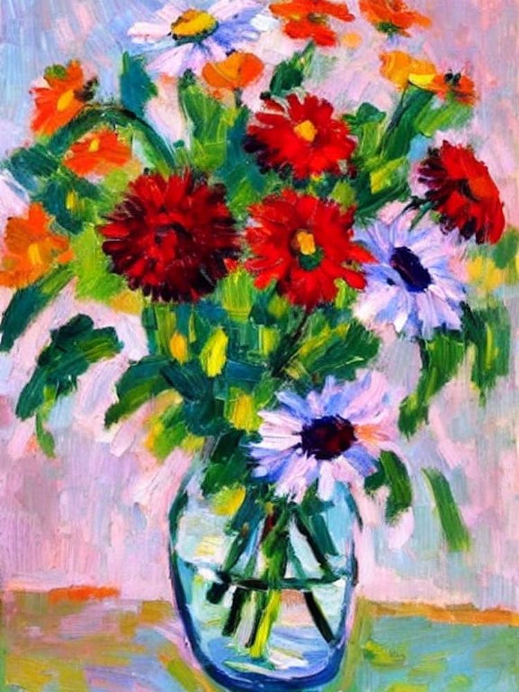 Daisies  Matisse Style Flower