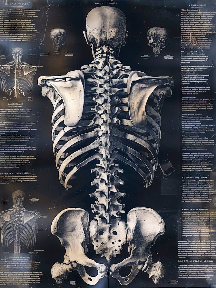 Anatomy Poster skeleton biology art
