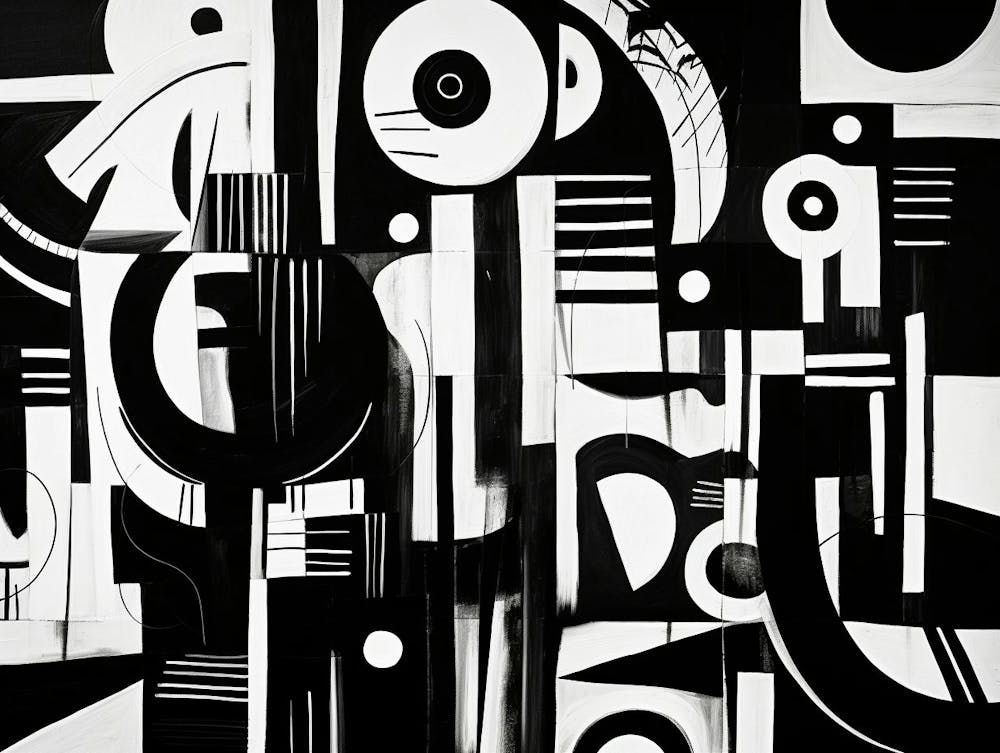 Vibrant Contrasts Abstract Black And White 6