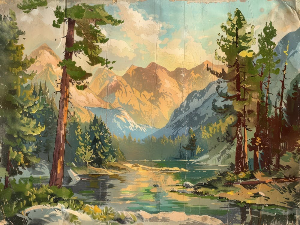 Retro Woods Illustration 8