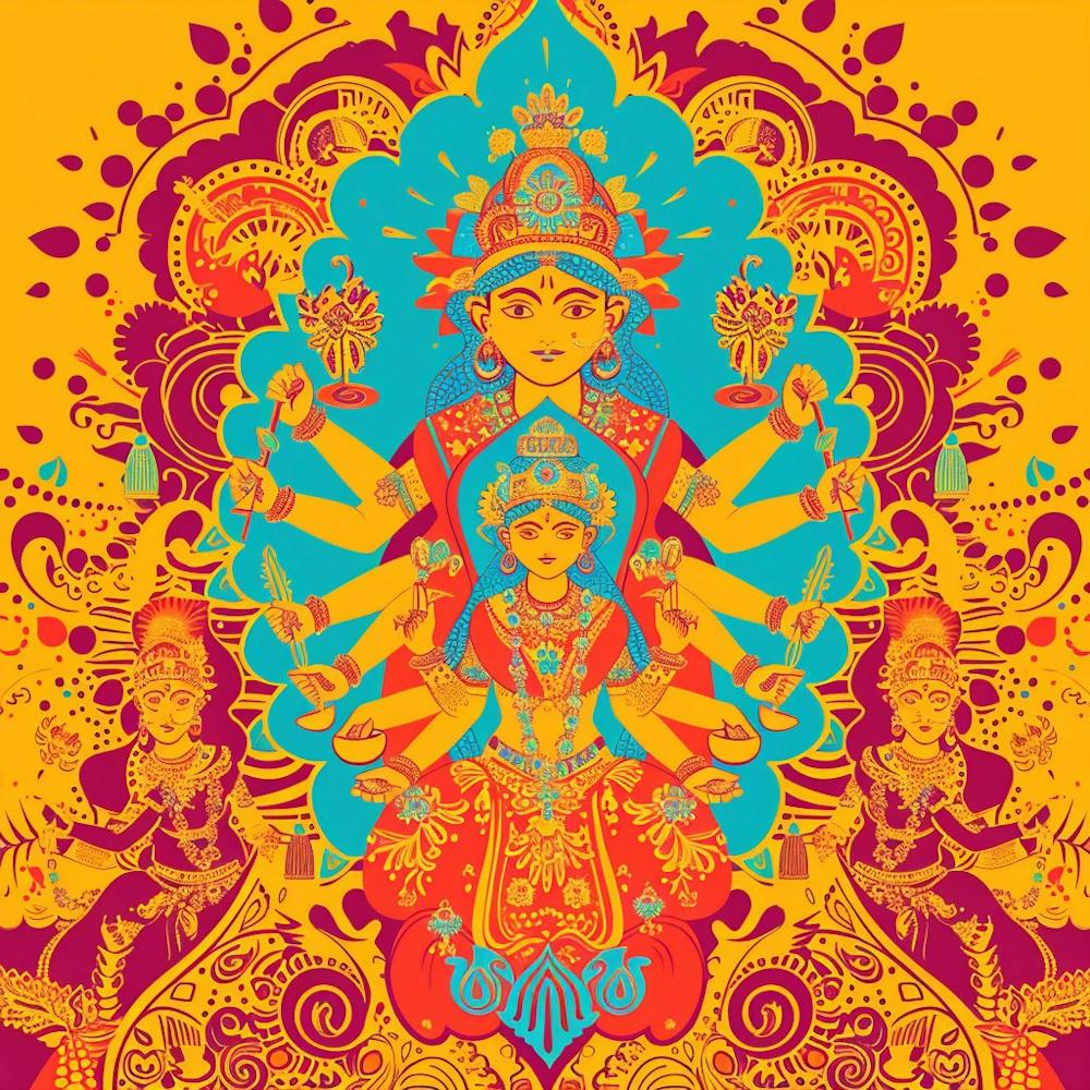 Durga Puja Themed Banner Texture With Goddess Du 1718399475 1