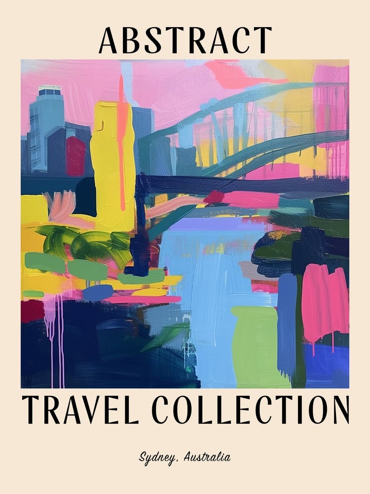 Abstract Travel Collection Poster Sydney Australia 8