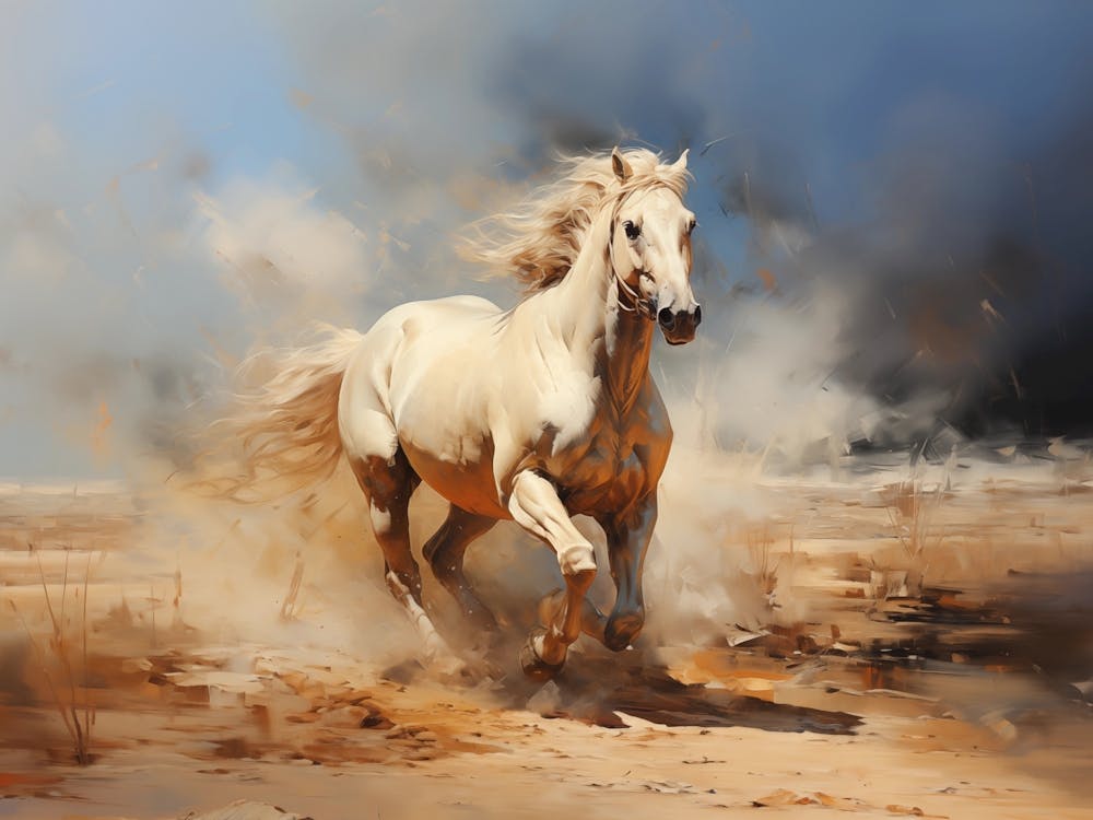 White Horse Running