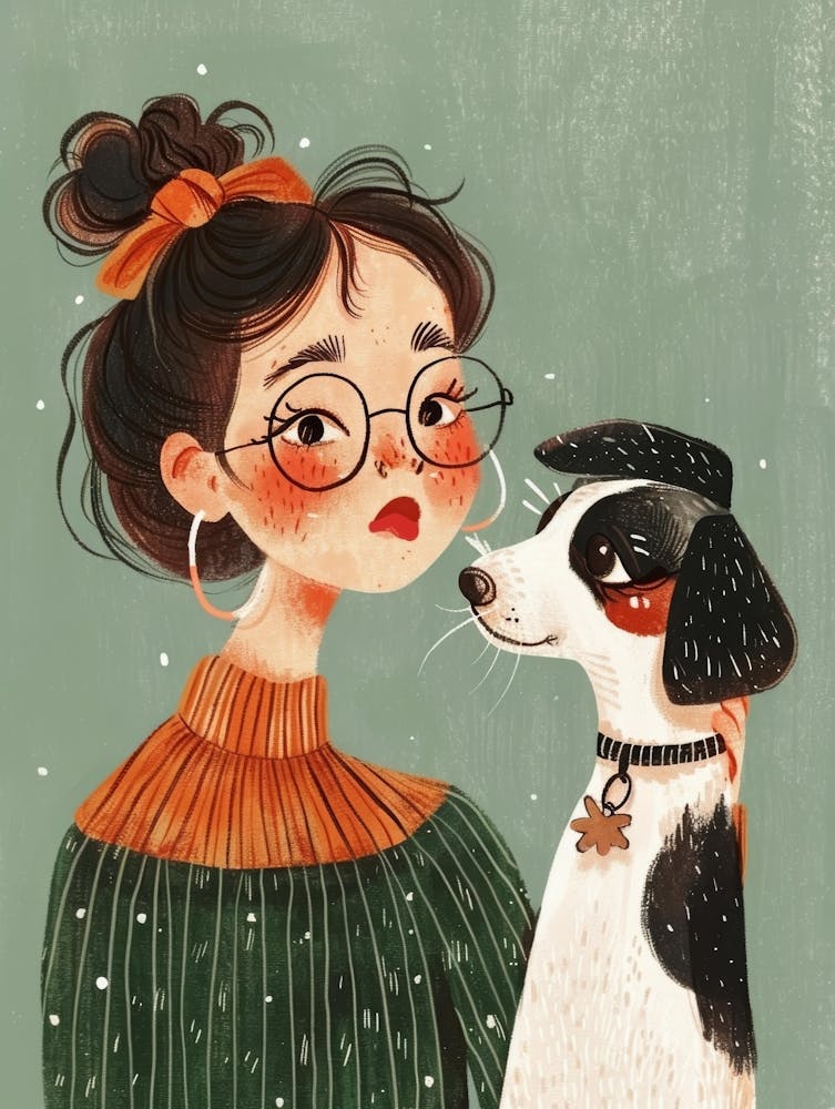 Girl With Dog 6