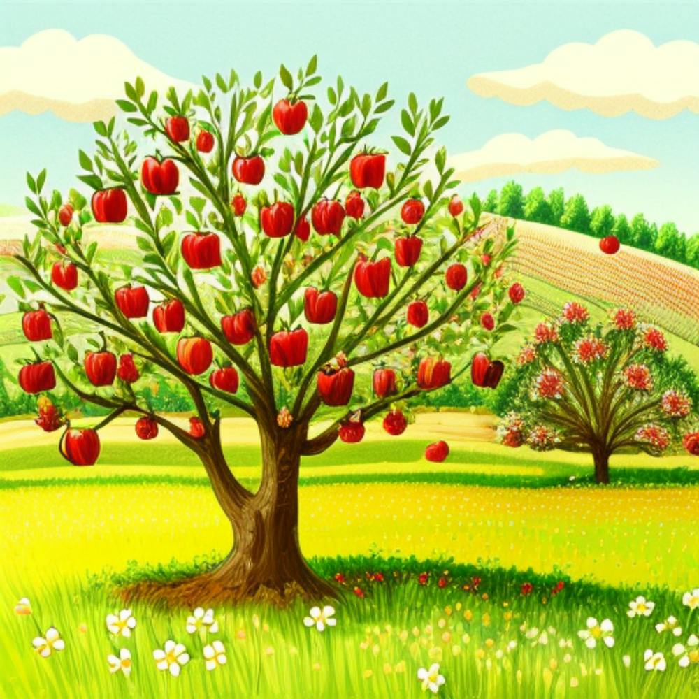 Pommier Dans Le Champ