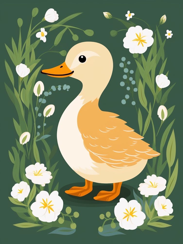 Baby Animal Illustration  Duck 3