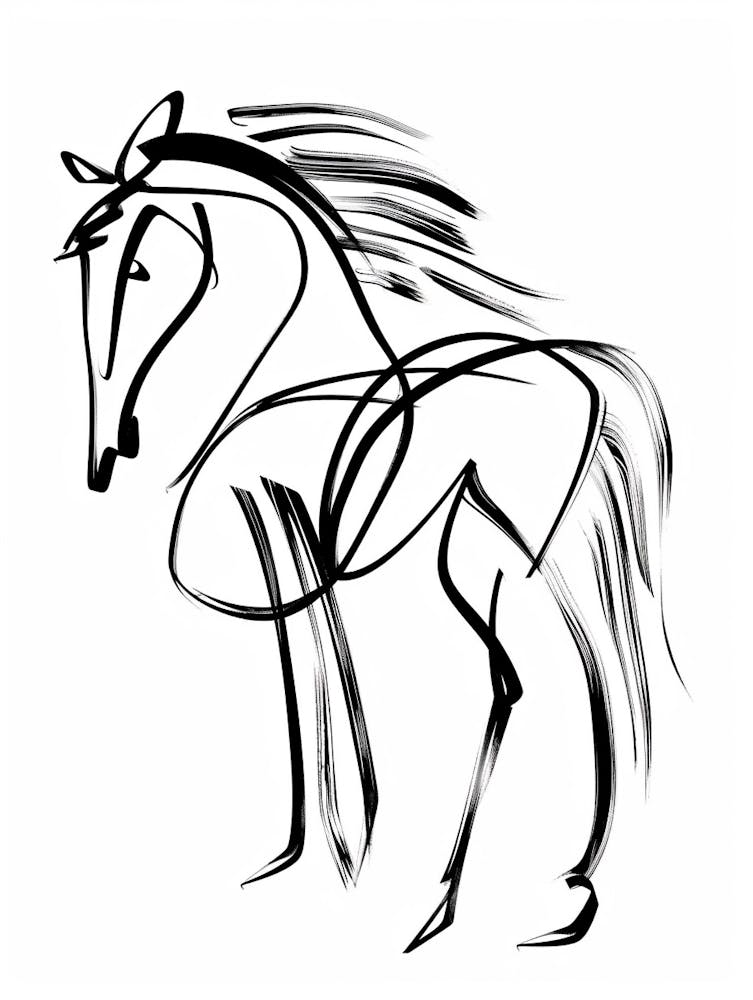 B&W Horse