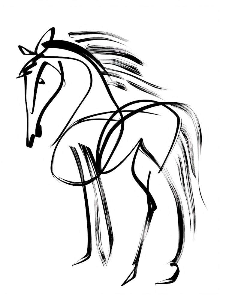 B&W Horse