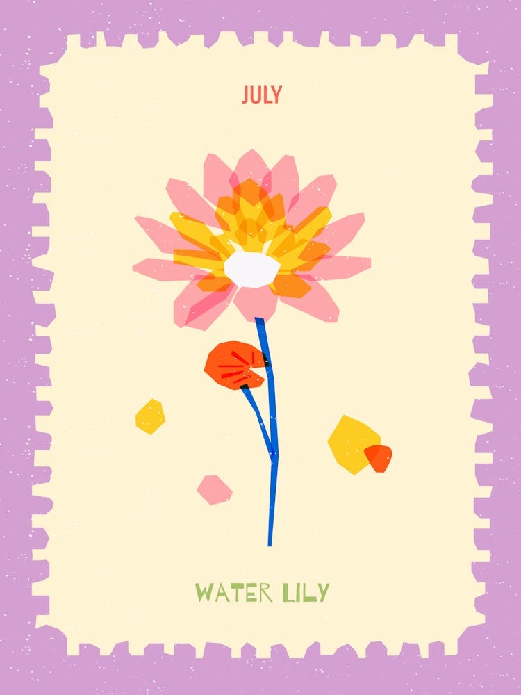 July Birthmonth Flower Water Lily