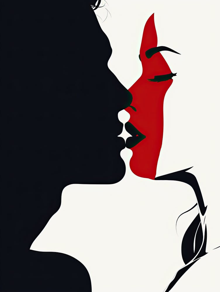 Kiss, Minimalism, Valentine's Day