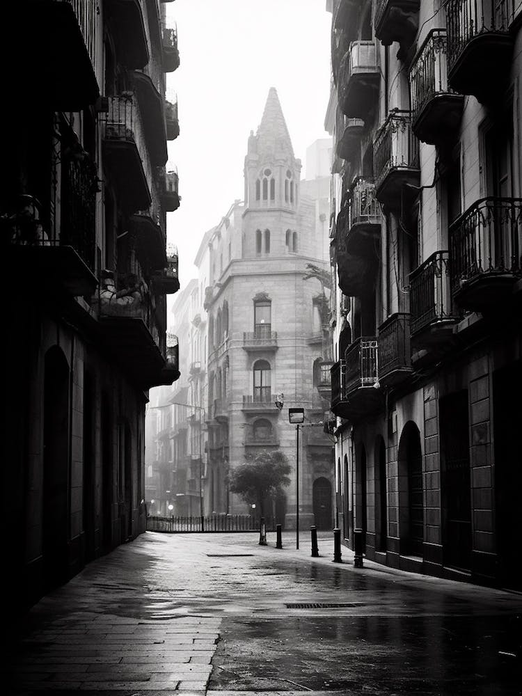 Barcelona, Spanien, Mediterrane Schwarz-Weiß-Fotografie Analog 3
