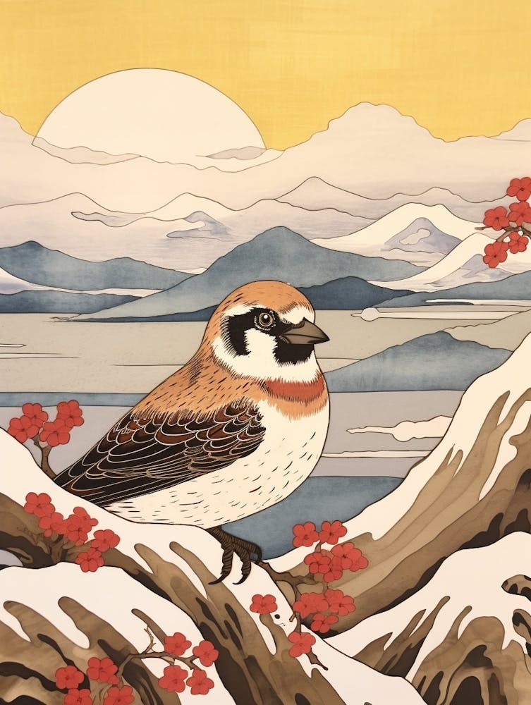 Bird Illustration House Sparrow 1