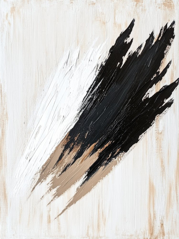 Black And White Abstract Painting 33