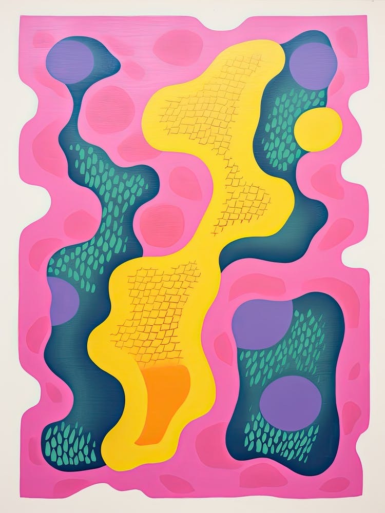Abstract Landscape Risograph Style 19