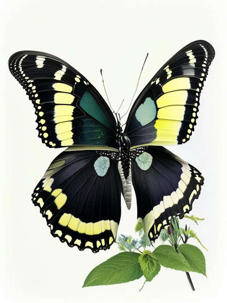 Black Swallowtail Butterfly Decoupage 1