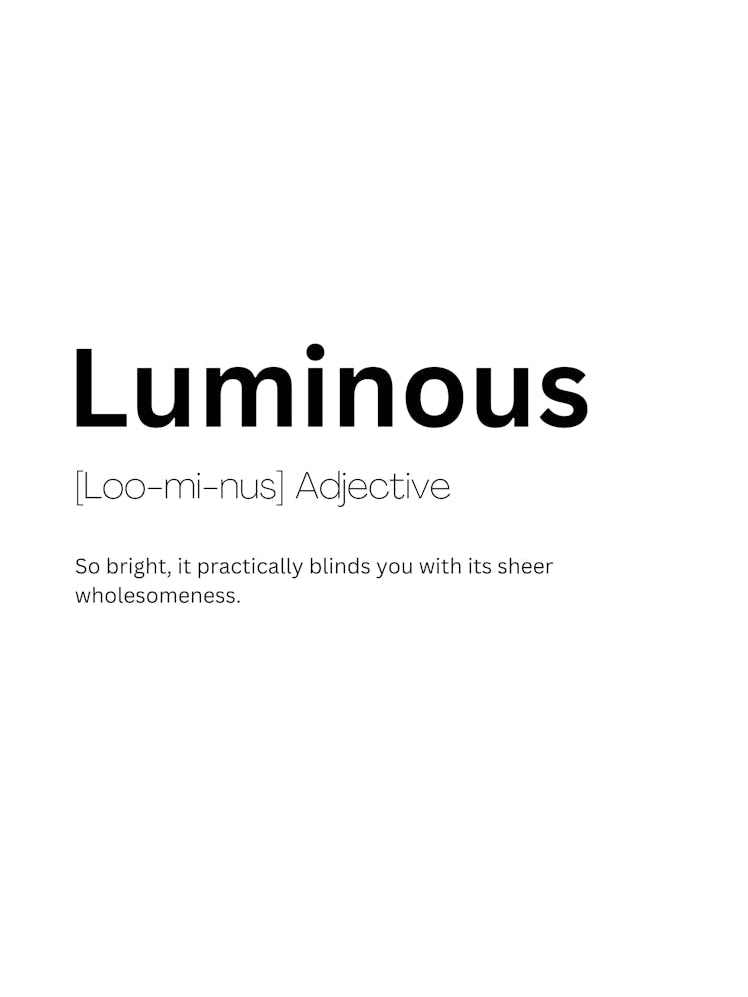 Luminous Definition Meaning