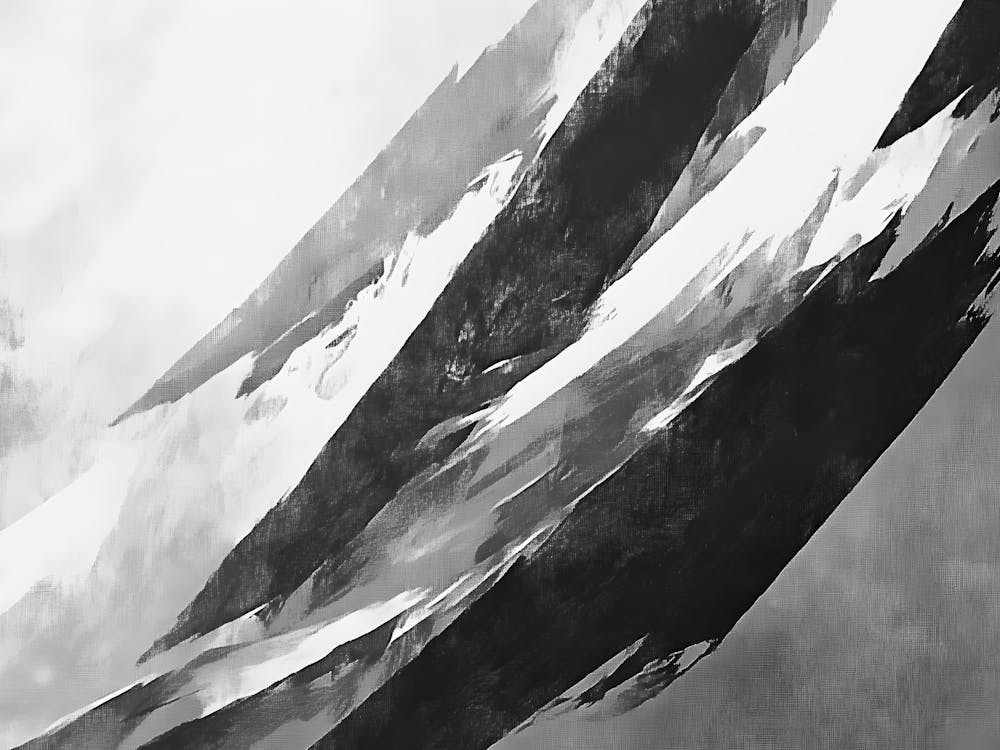 Black And White Abstract Painting 24