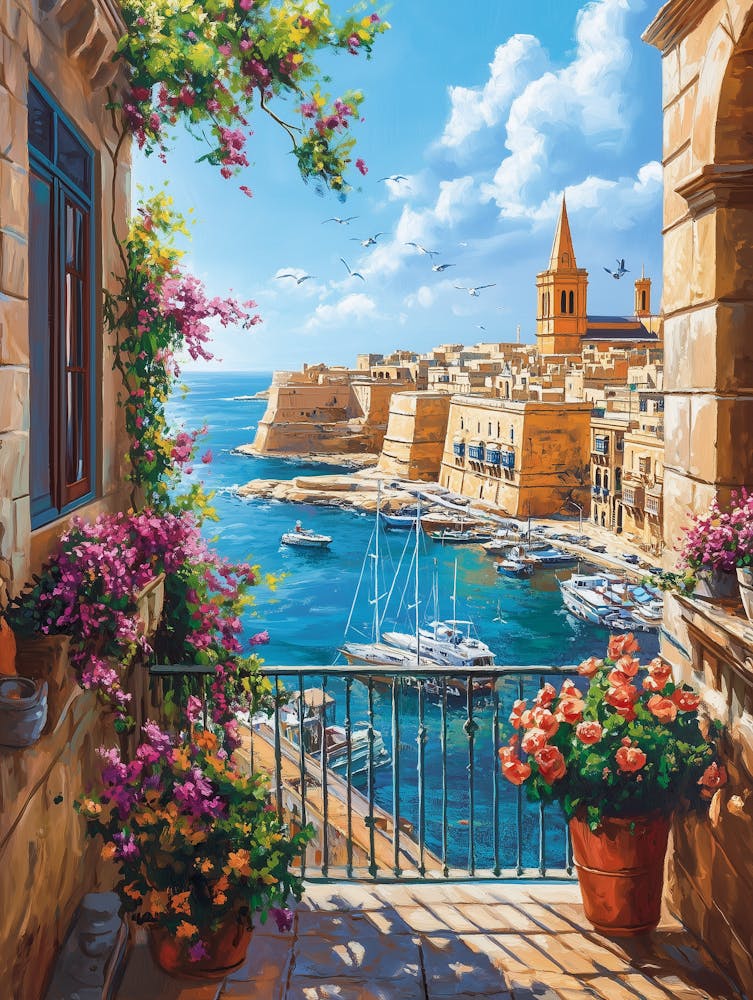 A Photorealistic Poster Of Malta