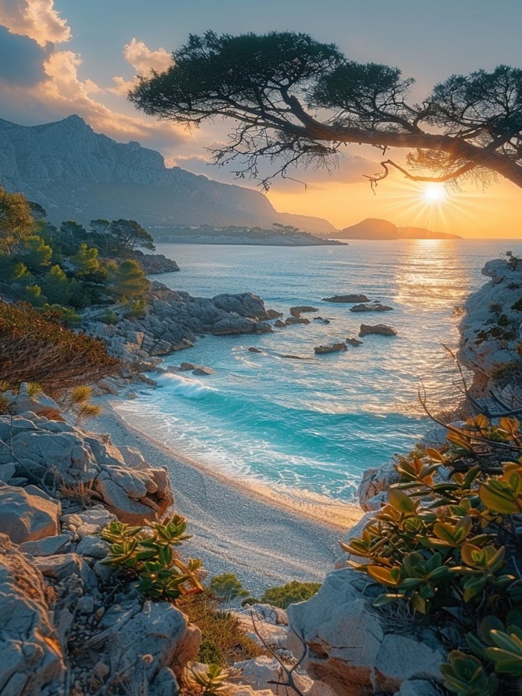 Sonnenuntergang am Strand