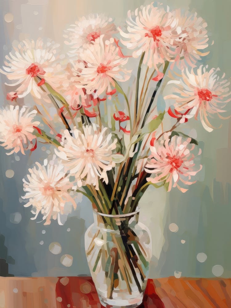Allium Flower Still Life Painting 2 Dreamy