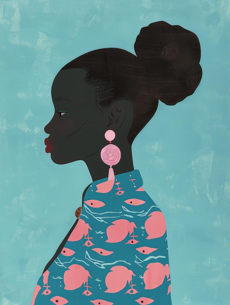 Black Woman With Pink Hair