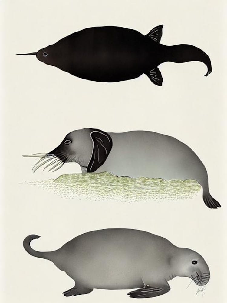 Elephant Seal Vintage Poster
