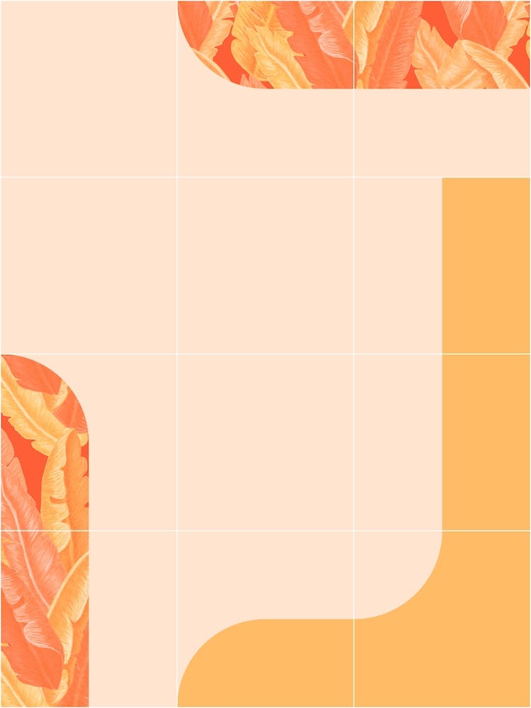 Mid Century Tropical Orange Mood