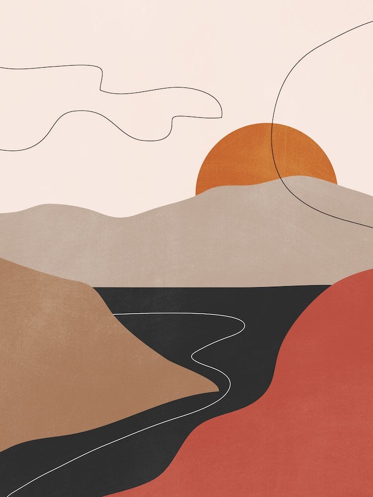 Abstract Mountain  Landscape