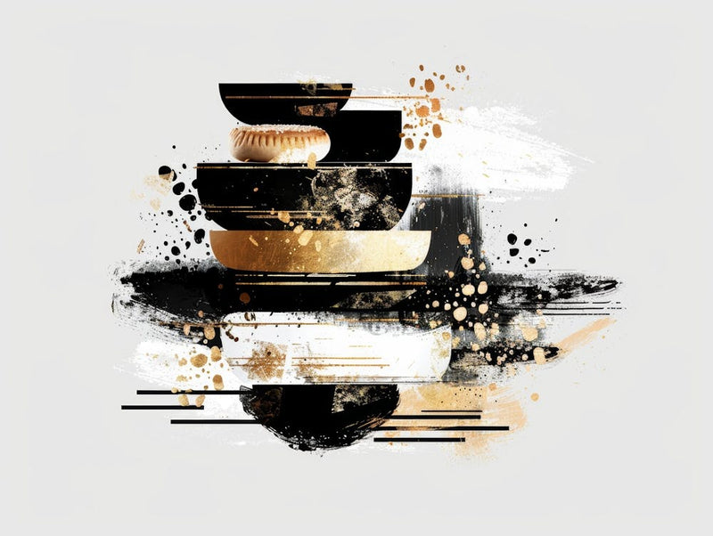 Black And Gold Abstract Painting 38