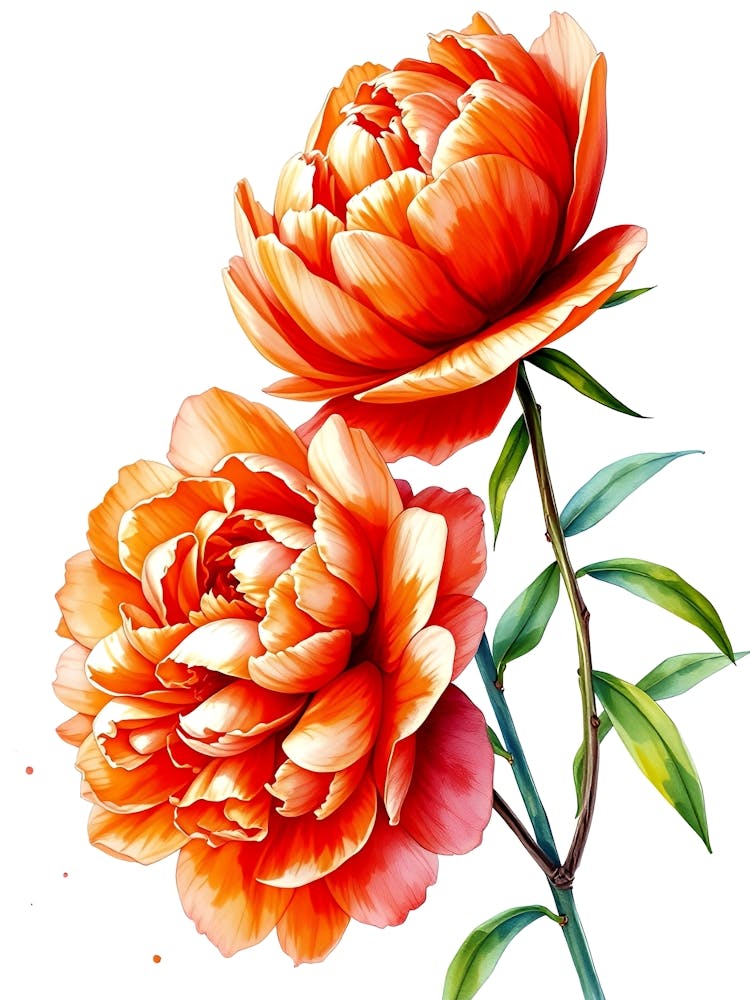 Watercolor Peonies 1