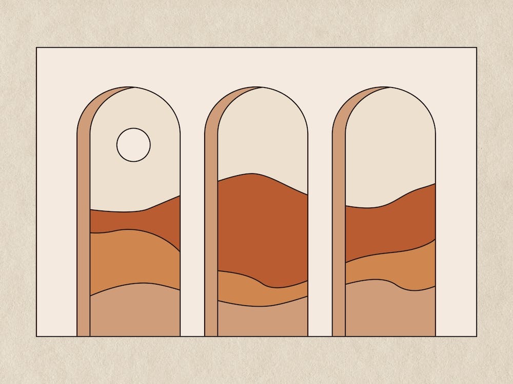 Abstract Desert Arches