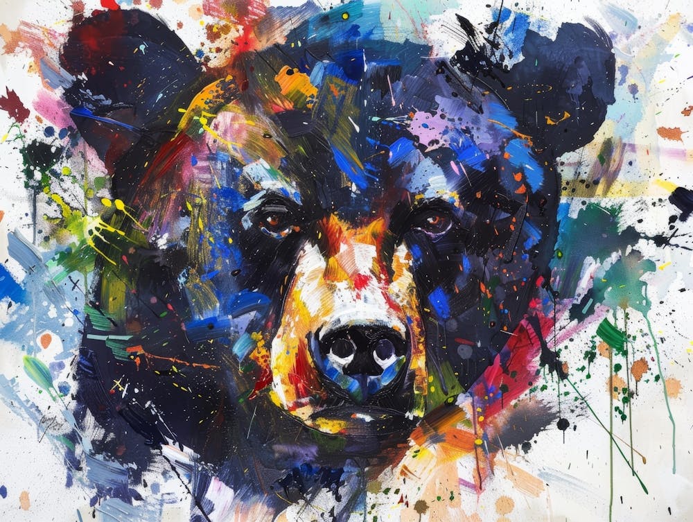 Black Bear Painting